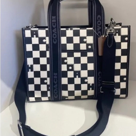 coach Smith Tote With Checkerboard Print CR101 - Picture 5 of 5